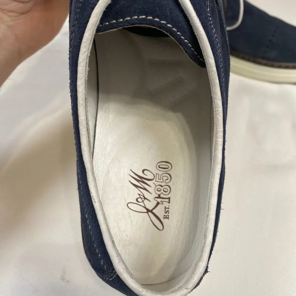 Johnston & Murphy Denby Cap Toe Casual Shoes Men's 10 Blue - Picture 7 of 14